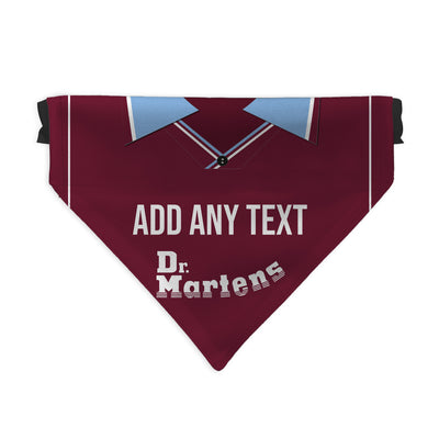 West Ham 2000 Home Shirt - Personalised Pet Bandana - 4 Sizes
