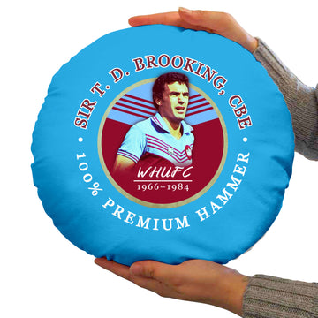 West Ham Brooking - Football Legends - Circle Cushion 14