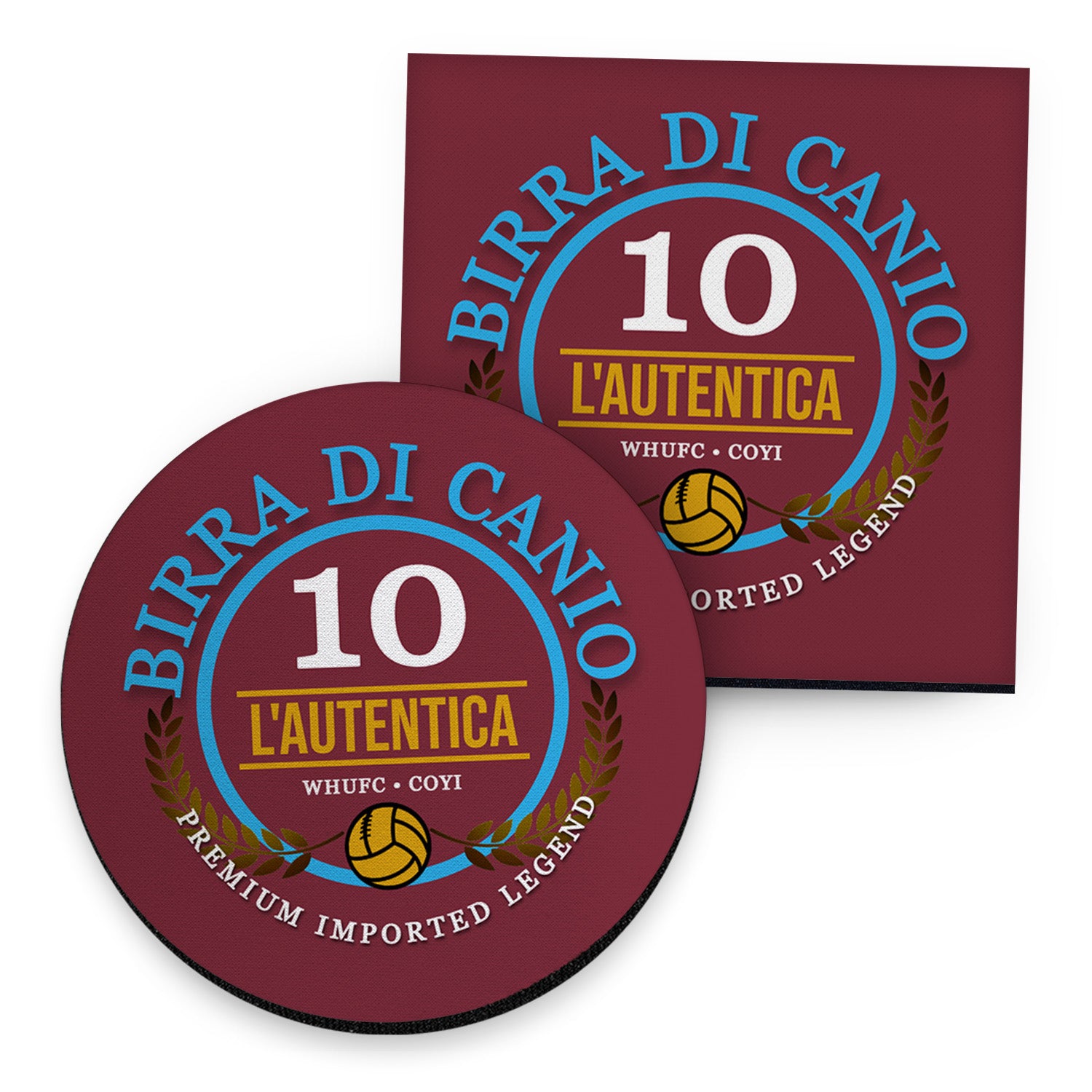 West Ham Di Canio - Football Coaster - Square Or Circle
