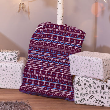 West Ham - Xmas Jumper Pattern - Santa Sack
