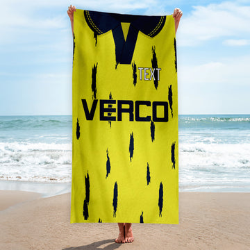 Wycombe 1992 Away Shirt - Personalised Lightweight, Microfibre Retro Beach Towel - 150cm x 75cm