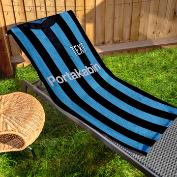 York 1996 Away Shirt - Personalised Lightweight, Microfibre Retro Beach Towel - 150cm x 75cm