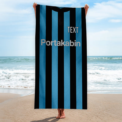 York 1996 Away Shirt - Personalised Lightweight, Microfibre Retro Beach Towel - 150cm x 75cm