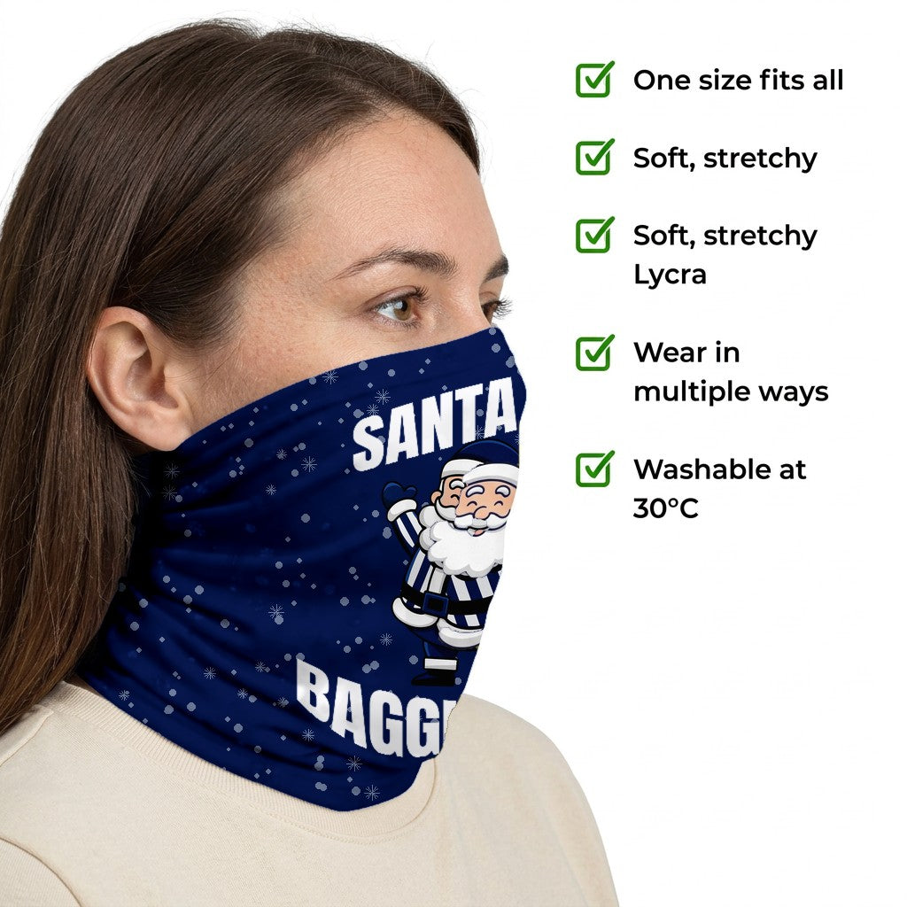 West Bromwich Albion Santa snood side-profile image with product features