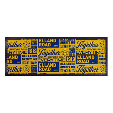 Leeds - Word Montage - Yellow & Blue - Bar Runner