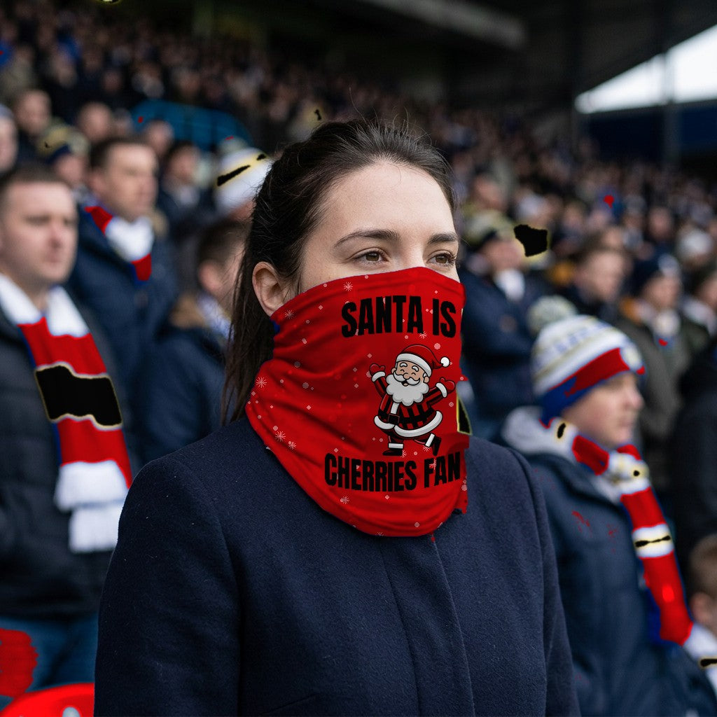 AFC Bournemouth Santa snood lifestyle photo in a football stadium
