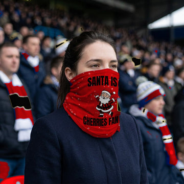 AFC Bournemouth Santa snood lifestyle photo in a football stadium