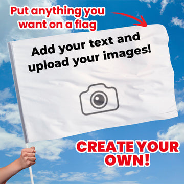 Create your own! Flag with sleeve - Add Images and Text - 4 Sizes!