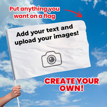 Create your own! Flag with sleeve - Add Images and Text - 4 Sizes!
