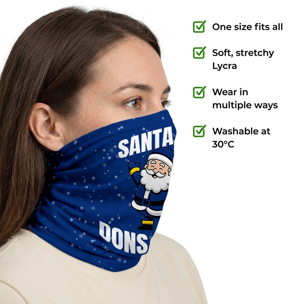 AFC Wimbledon Santa snood side-profile image with product features