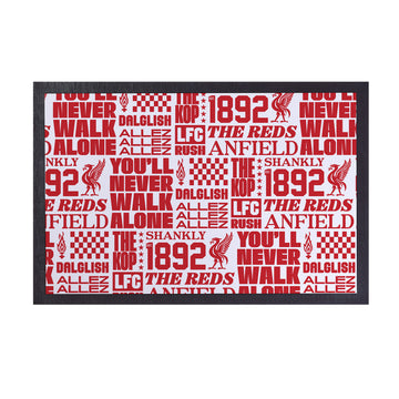 Liverpool - Word Montage - Door Mat - 60cm x 40cm