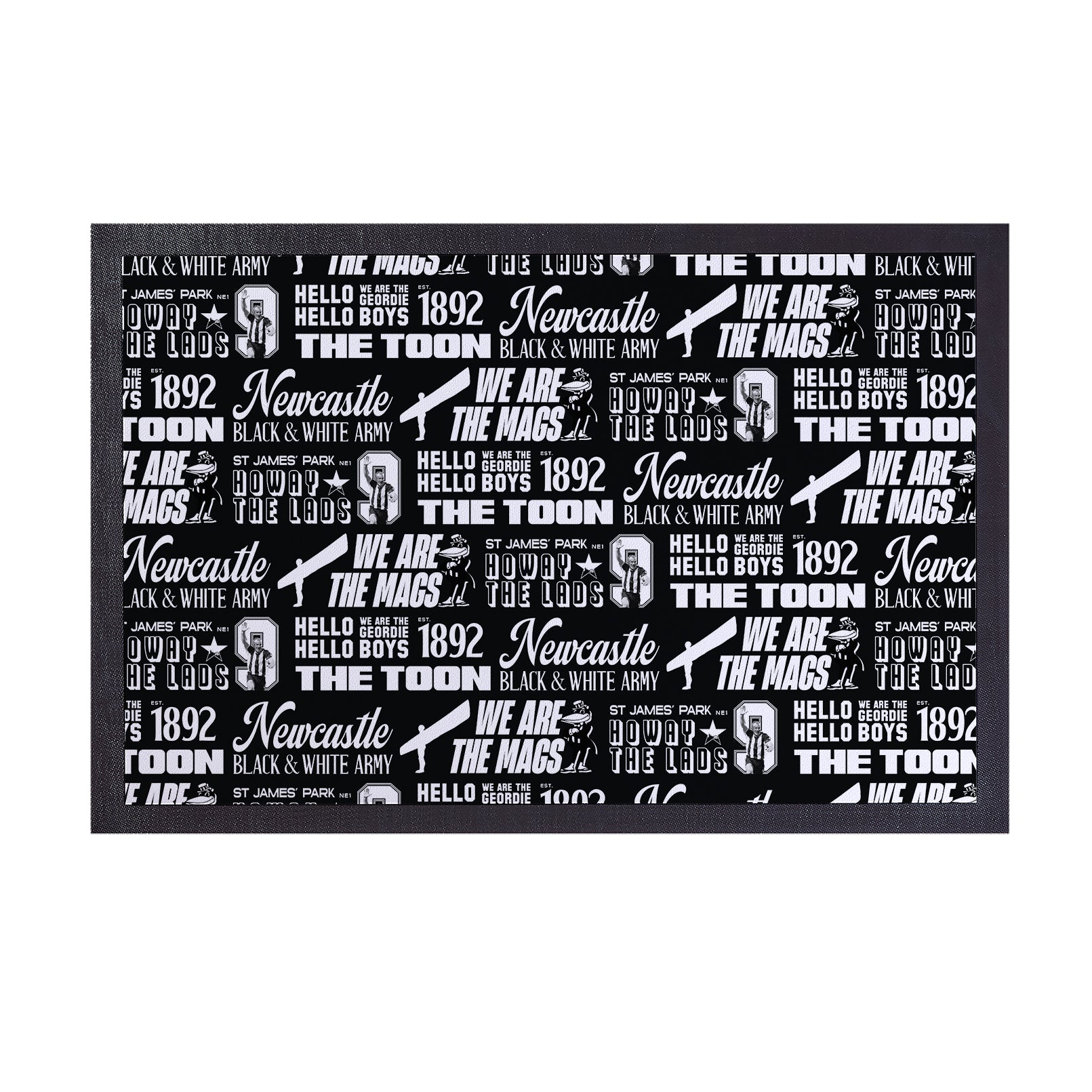 Newcastle - Word Montage - Door Mat - 60cm x 40cm
