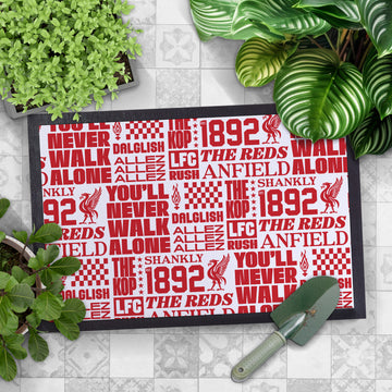 Liverpool - Word Montage - Door Mat - 60cm x 40cm
