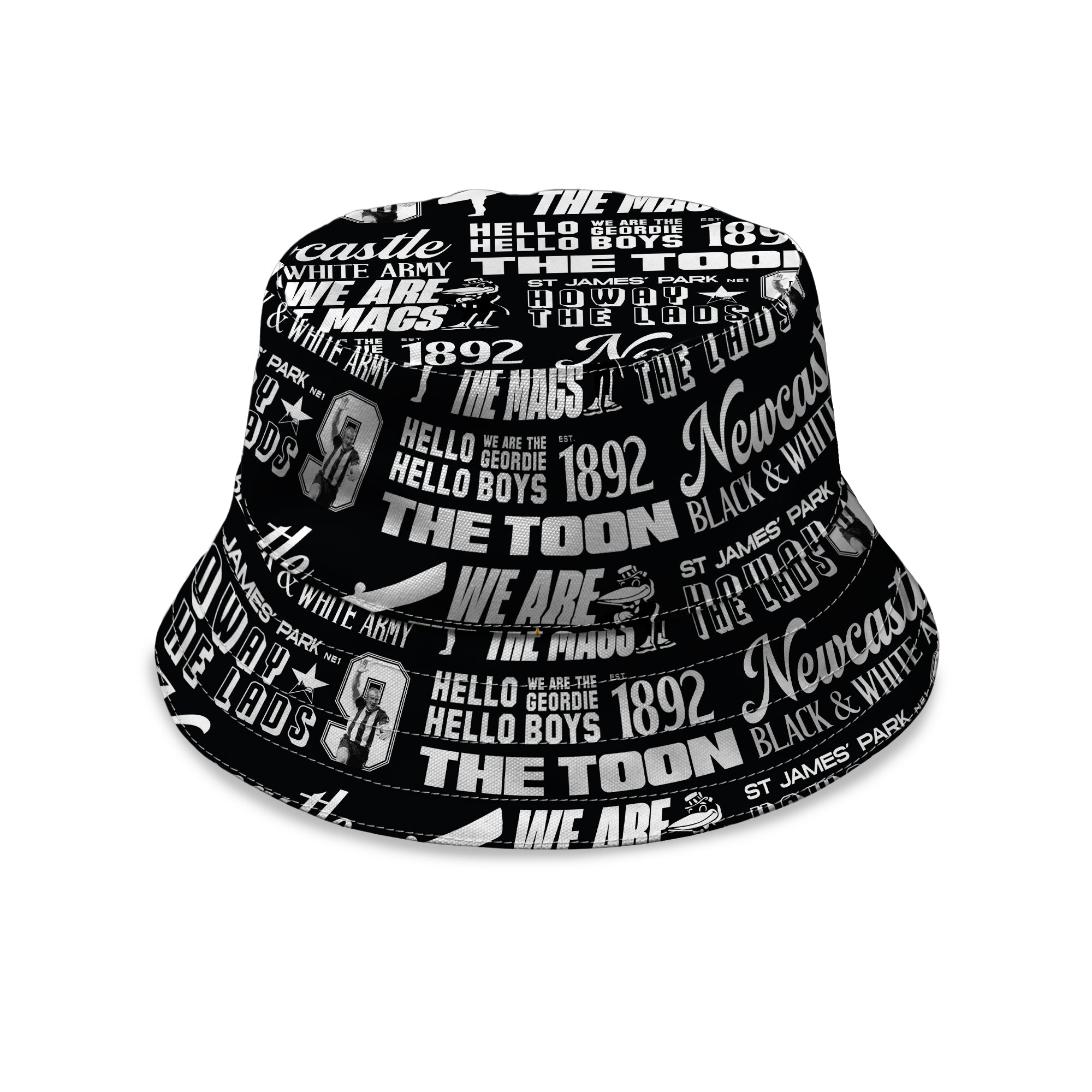 Newcastle - Word Montage - Bucket Hat