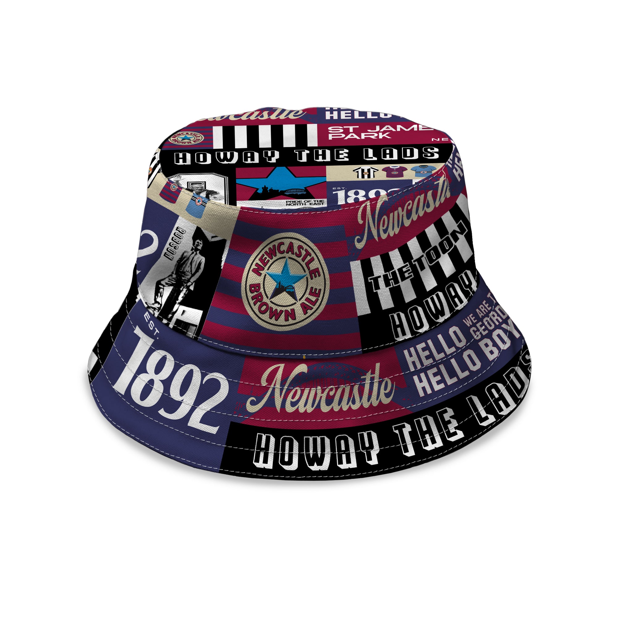 Newcastle - History Montage - Bucket Hat