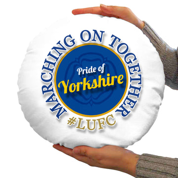 Leeds marching on together- Football Legends - Circle Cushion 14