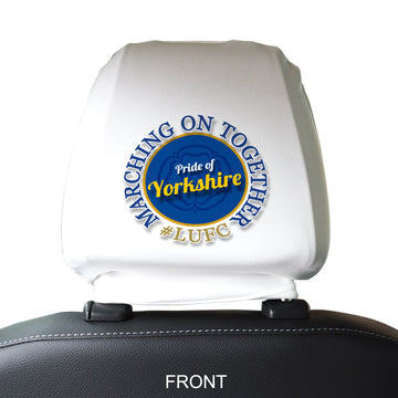 Leeds marching on together- Football Legends - Headrest Cover