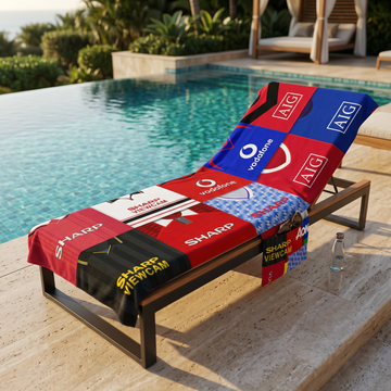Manchester Red - Kit Montage Travel Pillow + Sunbed Towel Bundle