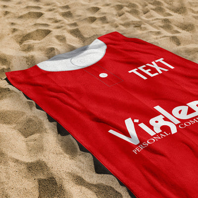 Charlton 1996 Home Shirt - Personalised Lightweight, Microfibre Retro Beach Towel - 150cm x 75cm