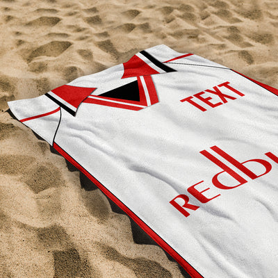 Charlton 2000 Away Shirt - Personalised Lightweight, Microfibre Retro Beach Towel - 150cm x 75cm
