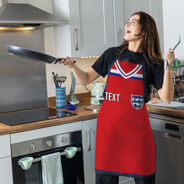 England 1982 Away - Apron - Personalised Retro Football Adults Apron