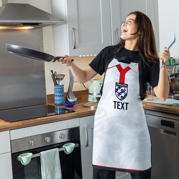 England 2004 Home - Apron - Personalised Retro Football Adults Apron