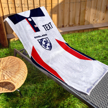 England - 1998 Home - Personalised Lightweight, Microfibre Retro Beach Towel - 150cm x 75cm