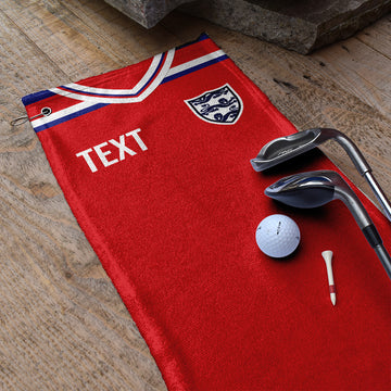 England - 1982 Away Shirt - Retro Lightweight, Microfibre Golf Towel