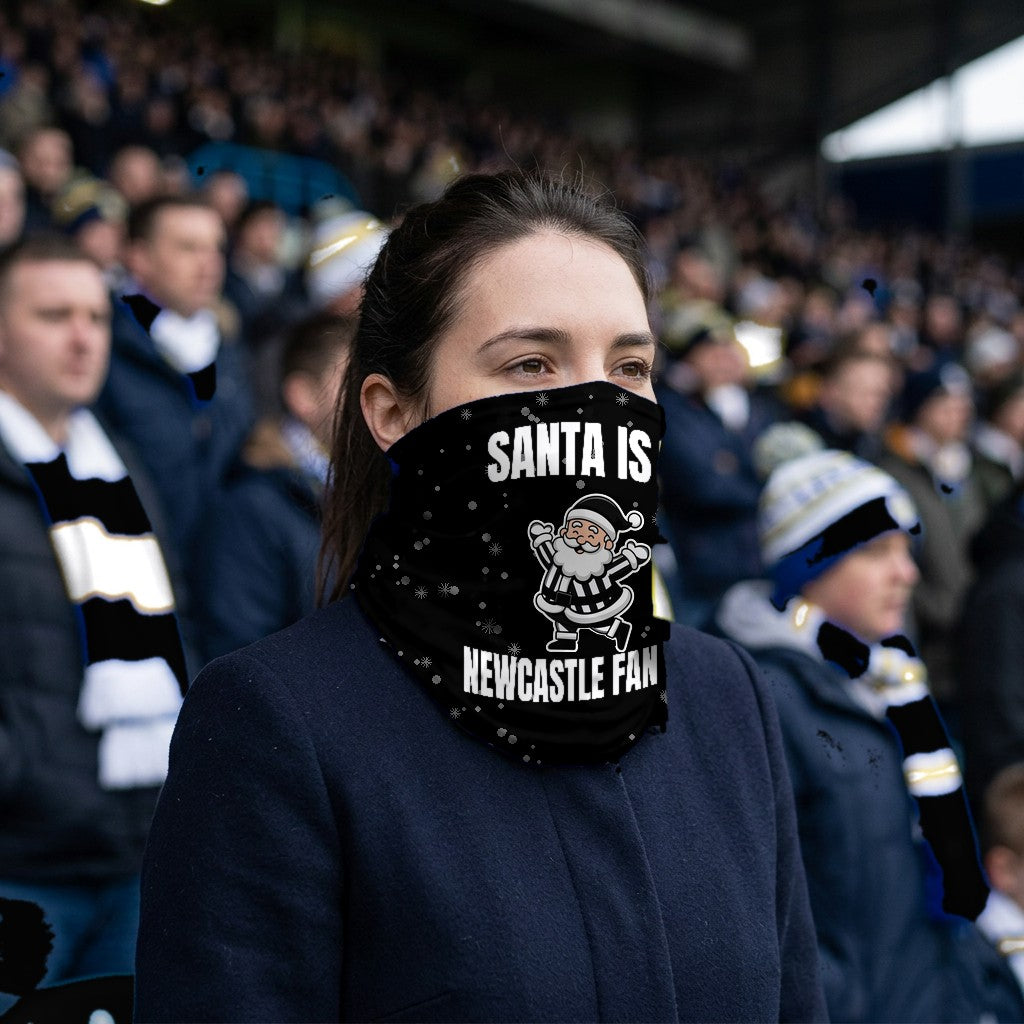 Newcastle United Santa snood lifestyle photo in a football stadium