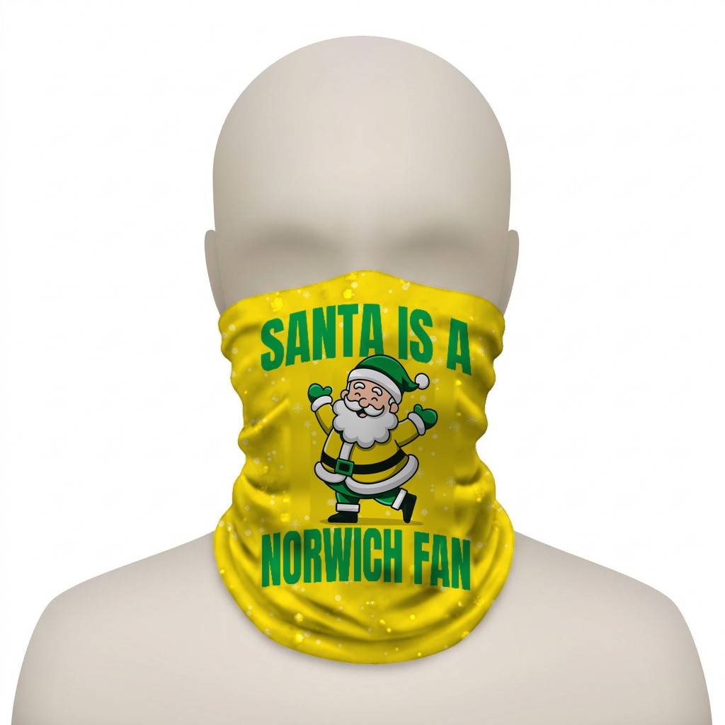 Norwich City Santa snood mannequin product image