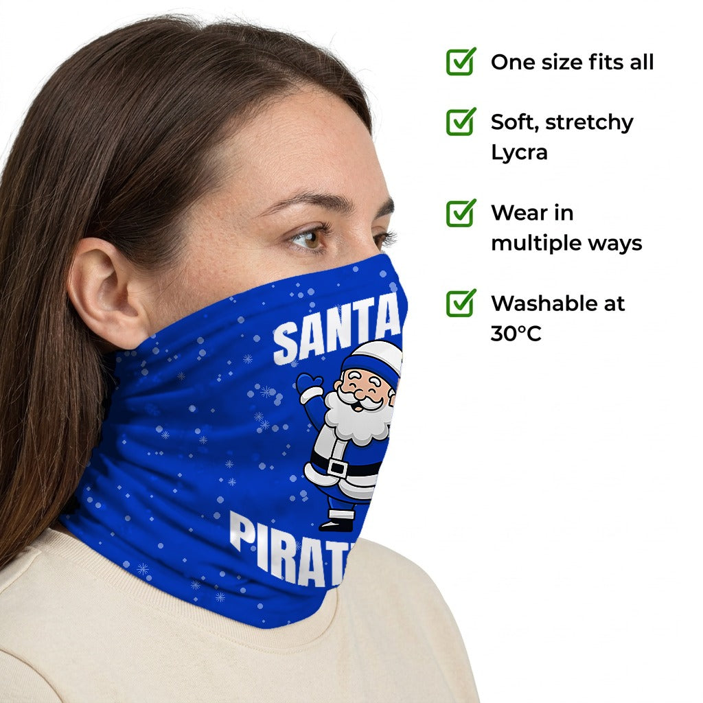 Bristol Rovers Santa snood side-profile image with product features