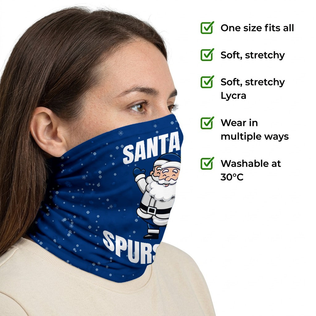 Tottenham Hotspur Santa snood side-profile image with product features