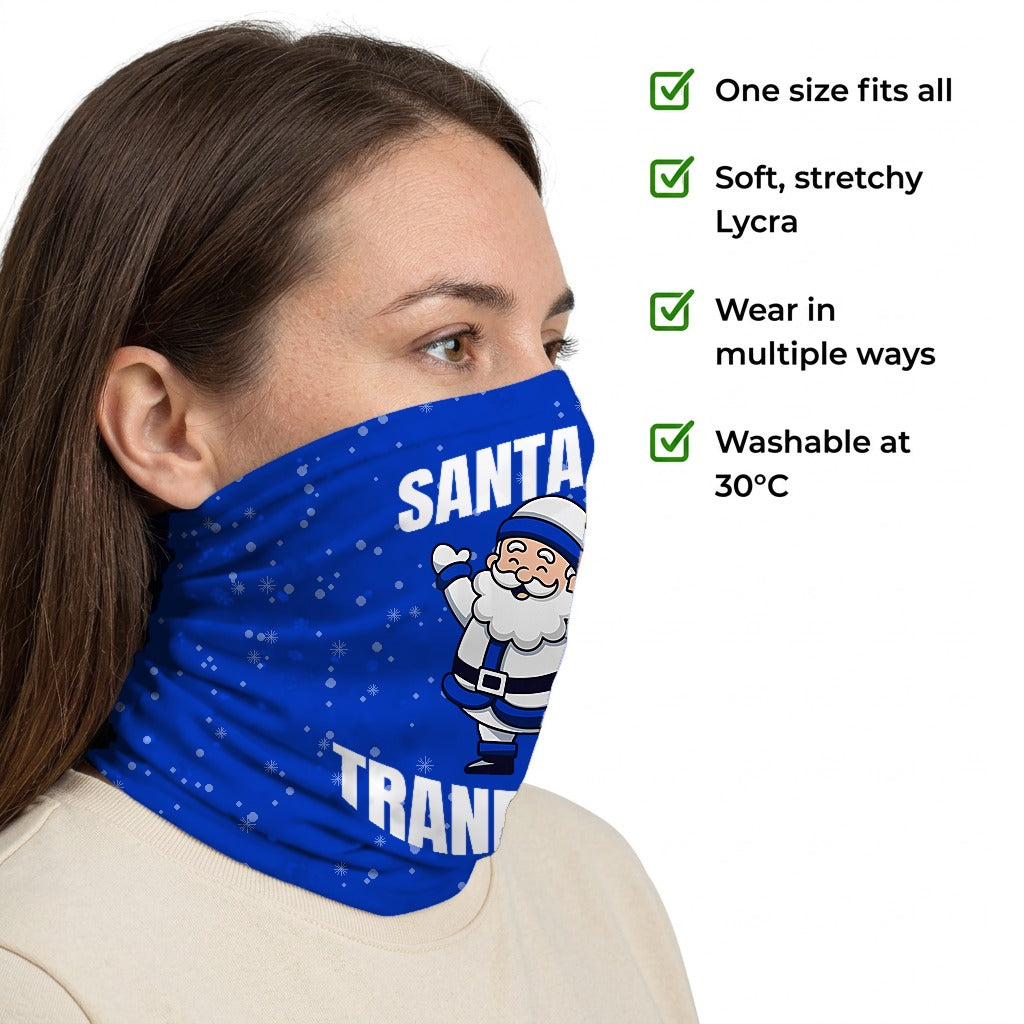 Tranmere Rovers Santa snood side-profile image with product features
