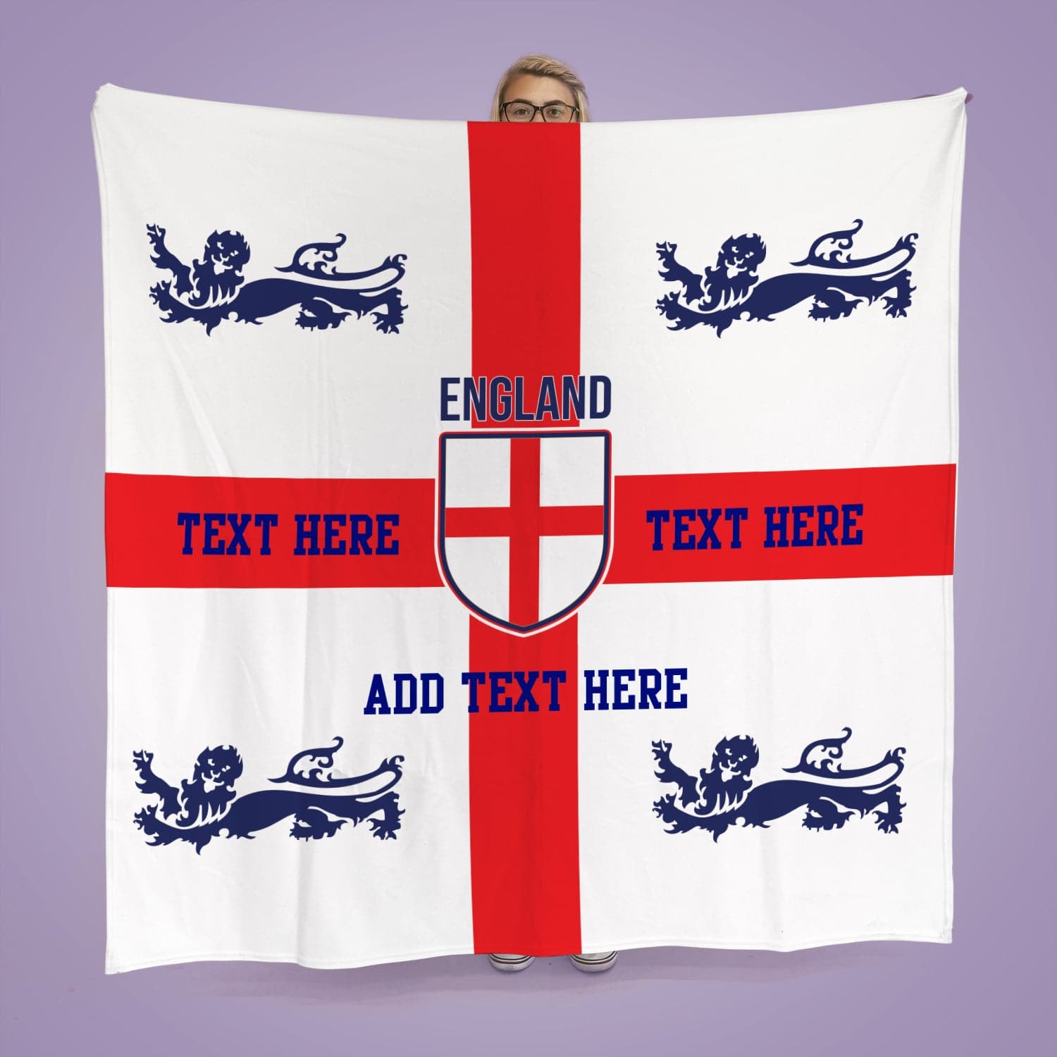 Personalised England - Fleece Blanket