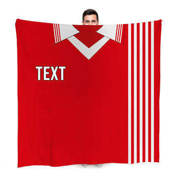 Aberdeen 1976 Home Shirt - Personalised Retro Fleece Blanket 150cm X 150cm