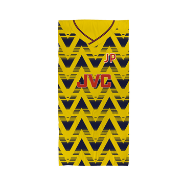 Arsenal FC - 1992 Away Shirt - Personalised Vintage Beach Towel