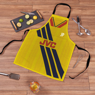 The Gooners Retro - 1993 Away Shirt - Retro Football Novelty Water-Resistant, Lazer Cut (no fraying) Light Weight Adults Apron