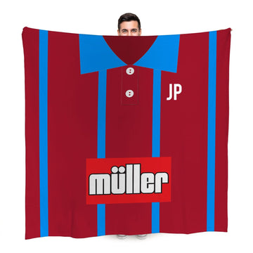 Aston Villa FC - 1993 Home Shirt - Retro Fleece Blanket