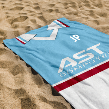Aston Villa - 1998 - Away Shirt - Personalised Vintage Beach Towel