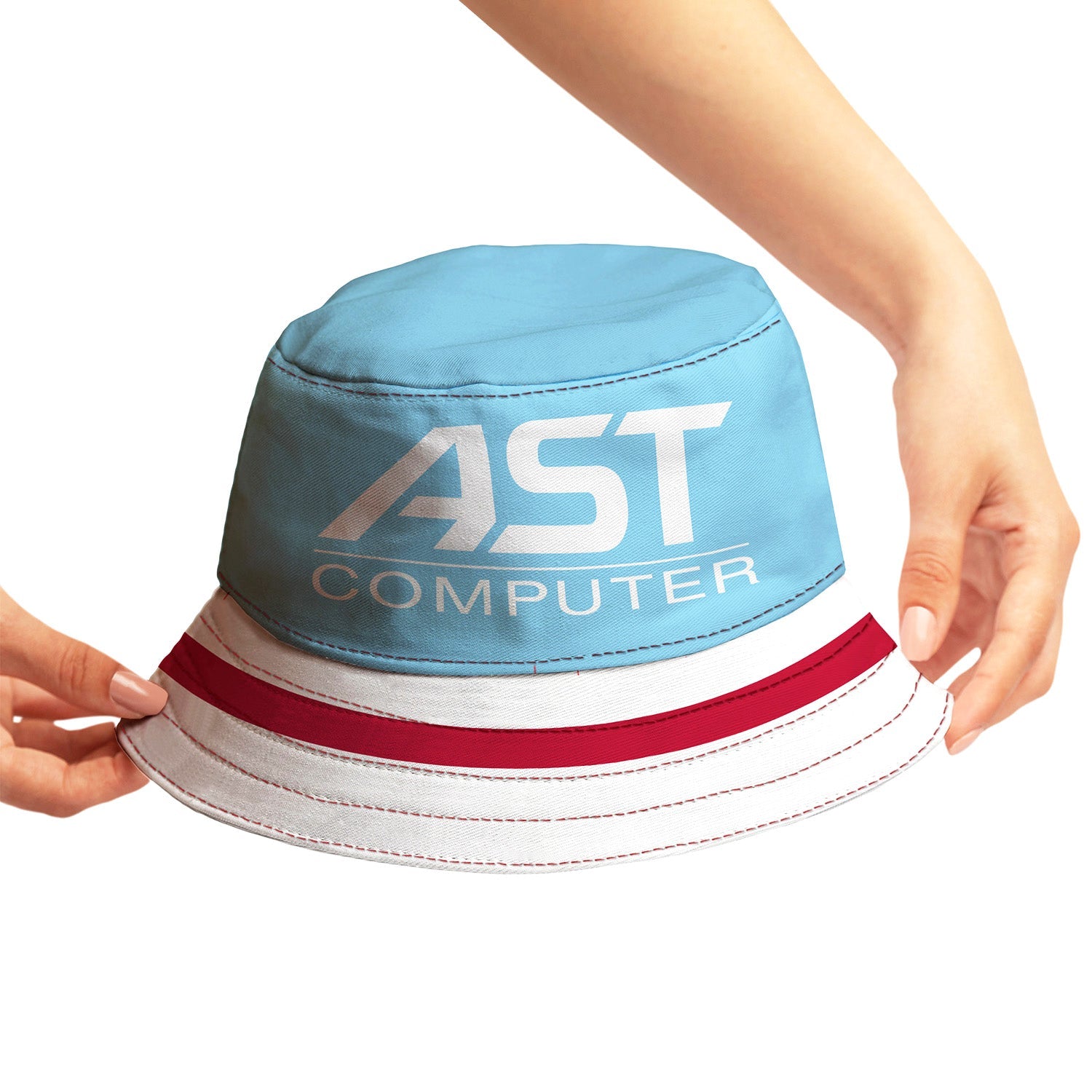 Aston Villa 1998 Away Bucket Hat holding