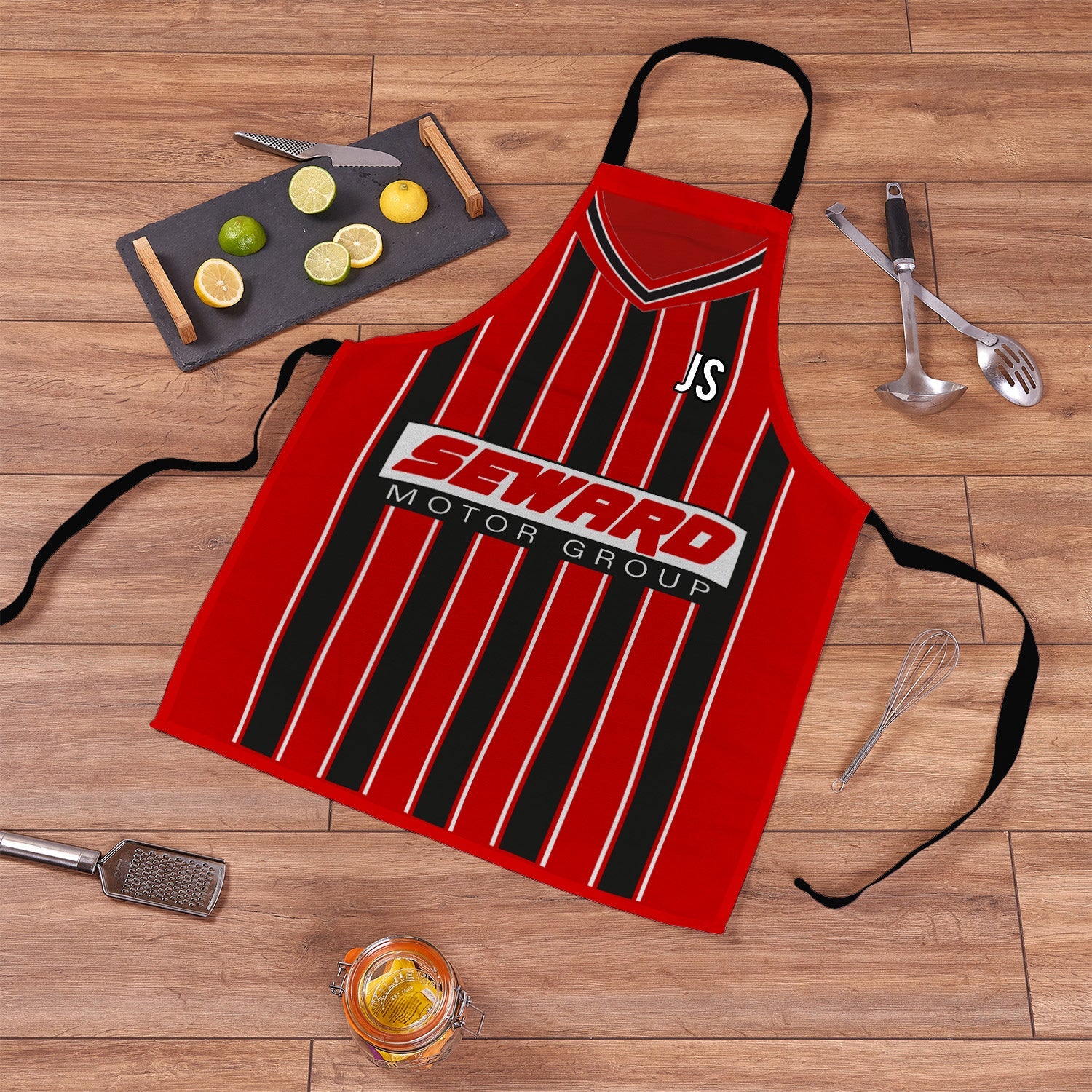 Bournemouth 2001 Home Shirt - Personalised Retro Football Novelty Water-Resistant, Lazer Cut (no fraying) Light Weight Adults Apron