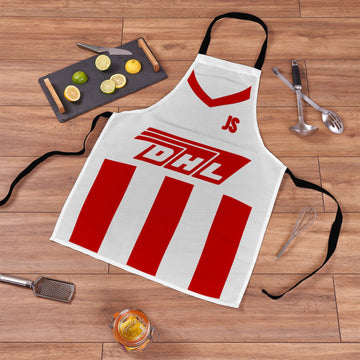 Brentford 1983 Home Shirt - Personalised Retro Football Novelty Water-Resistant, Lazer Cut (no fraying) Light Weight Adults Apron