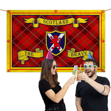 Scotland - The Brave - Tartan - 5 X 3 Banner