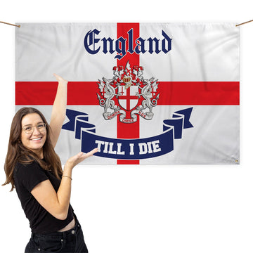 St George - England Till I Die - London City - 5 X 3 Retro Football Banner