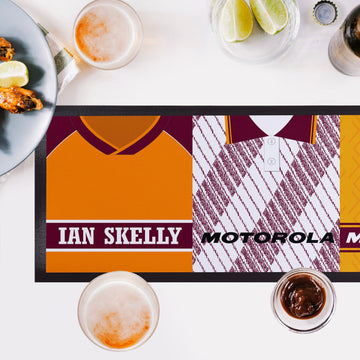 Motherwell Retro Retro Football Shirts - Personalised Bar Runner