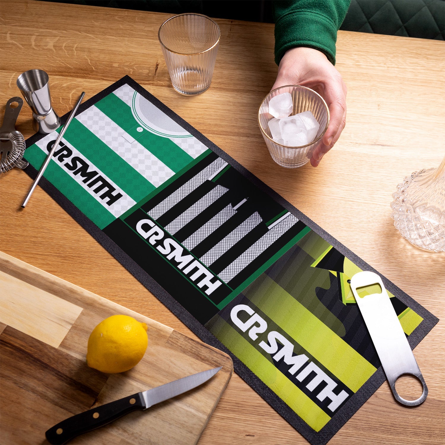Personalised Celtic Style 1 - Retro Football Shirts - Bar Runner