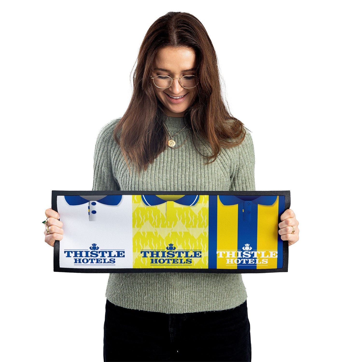 Personalised Leeds - Style 1 - Retro Football Shirts - Bar Runner