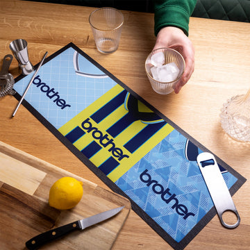Manchester Blue Retro - Retro Football Shirts - Personalised Bar Runner