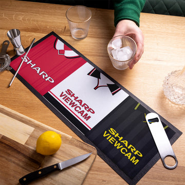 Manchester Red - Retro Football Shirts - Personalised Bar Runner