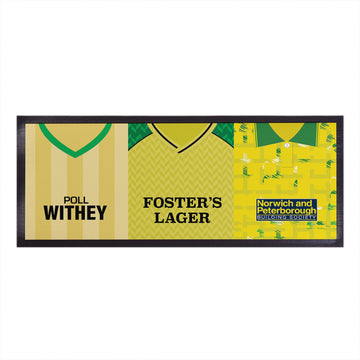 Norwich- Retro Football Shirts - Personalised Bar Runner